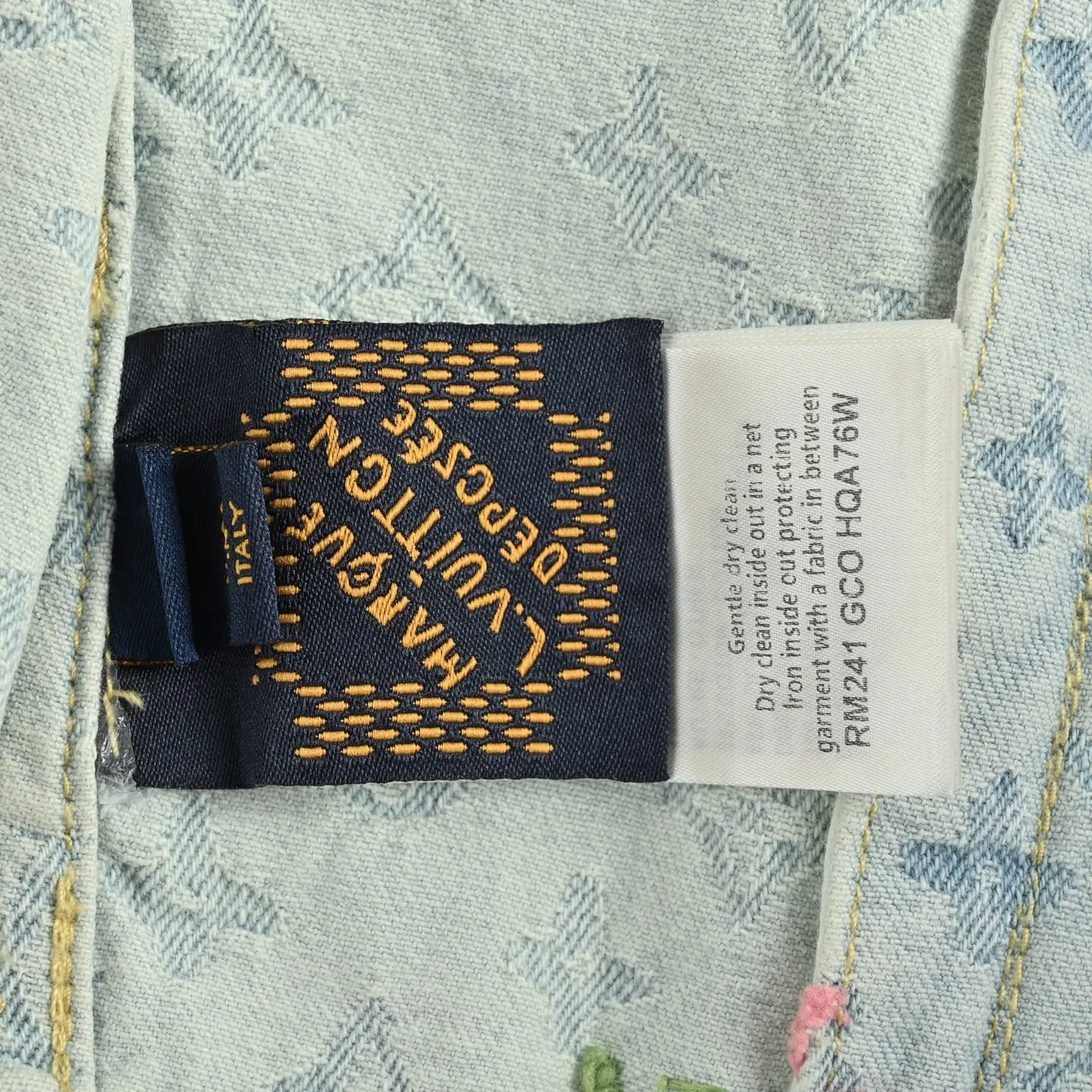Louis Vuitton/Louis Vuitton Tyler joint old flower jacquard embroidered denim jacket
